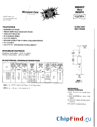 Datasheet 1N5807 manufacturer Microsemi